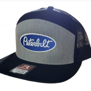 Peterbilt Flat Bill- Blue/White Logo (Heather Gray, Blk/Blk)