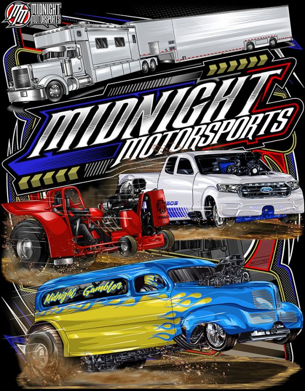 Midnight Motorsports T Shirt-Gambler